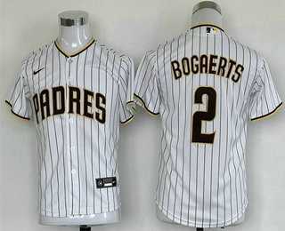 Youth San Diego Padres #2 Xander Bogaerts White Cool Base Stitched Baseball Jersey->mlb youth jerseys->MLB Jersey